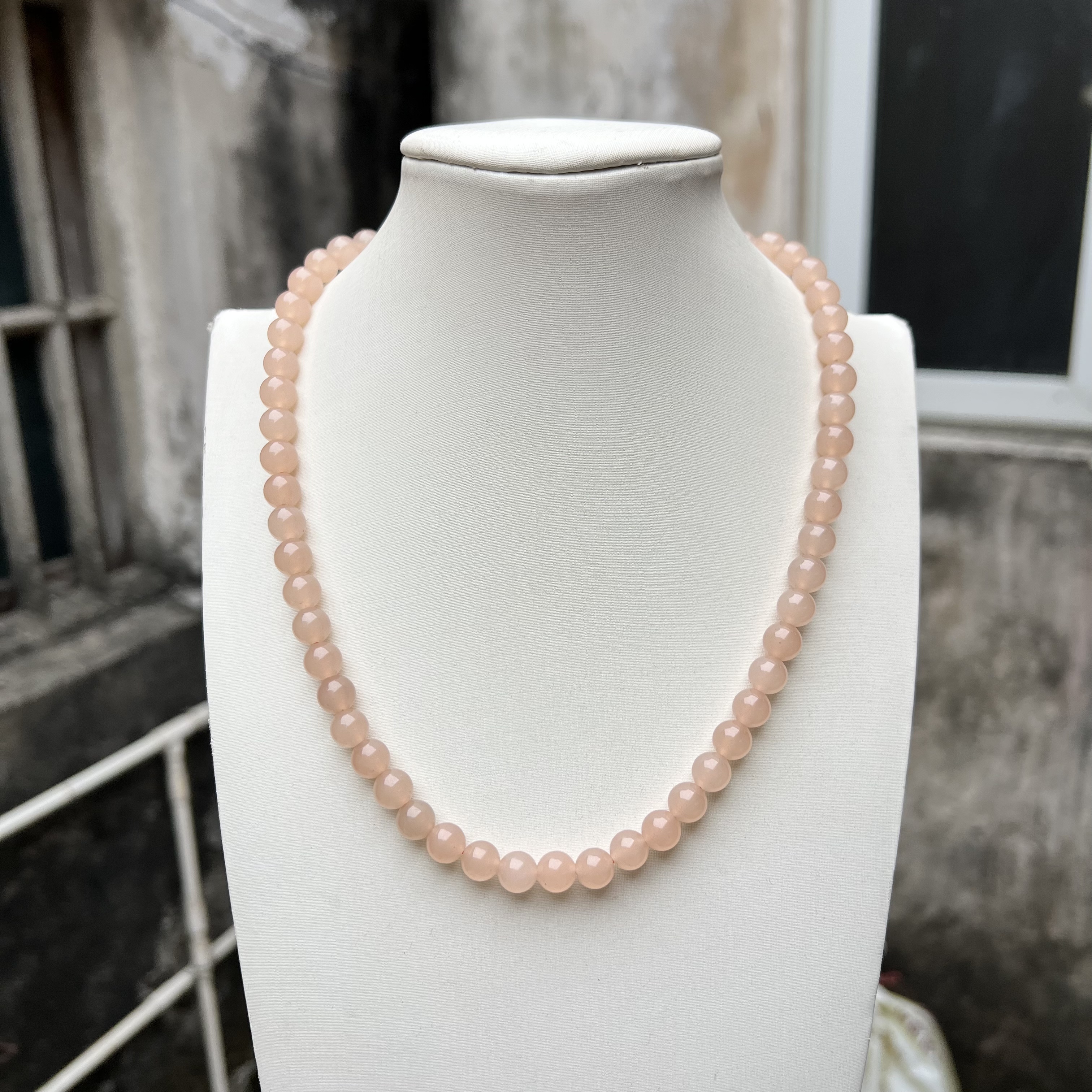 A770藕粉妈妈链卡8mm手串项链女款