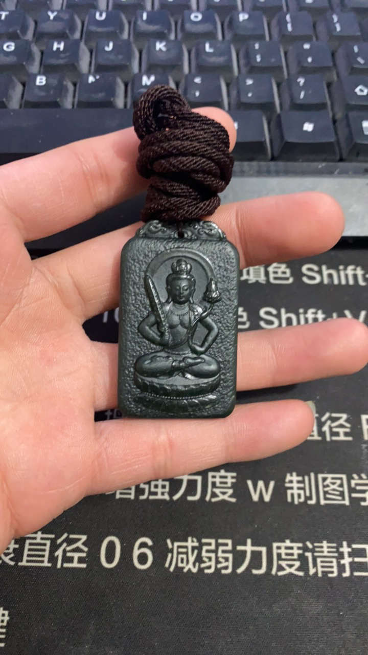 和田玉青玉牛守护神