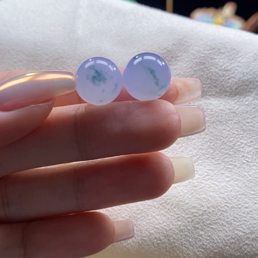 【闪购商品】翡翠颈饰未镶嵌【多样性发货只发一】蓝紫飘花珠卡12.5