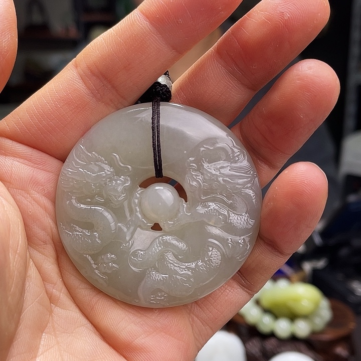 和田玉挂件定制发货银S925镶嵌