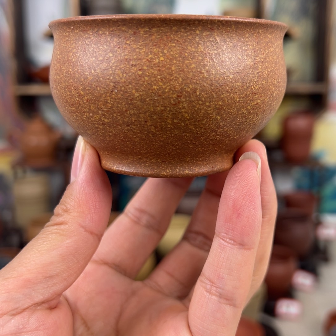 紫砂茶杯拙器甄选，纯原本矿。