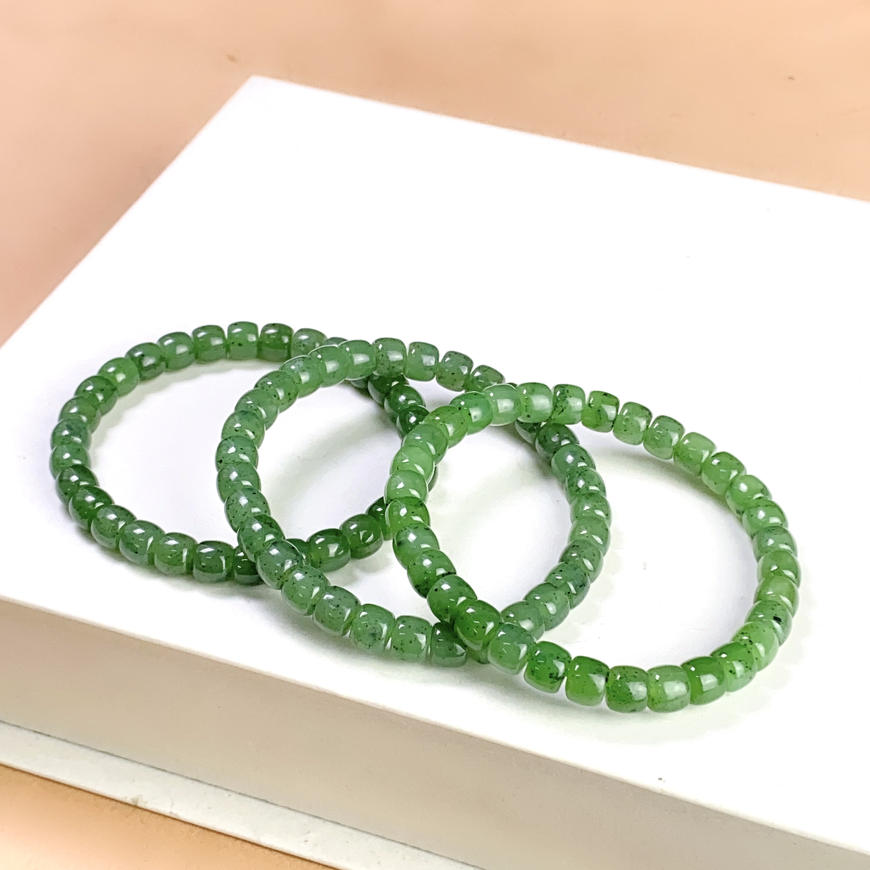 1888/ZY888-754精美百搭和田玉老型珠手串约7mm/多样性发/一件