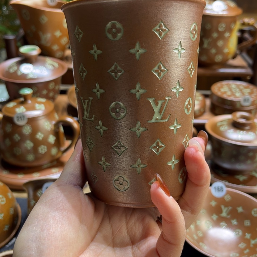 觉***沃草木灰老花可乐杯