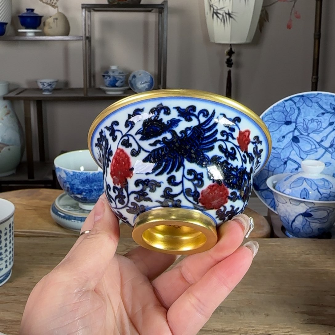 杯景德镇陶瓷柴烧多人