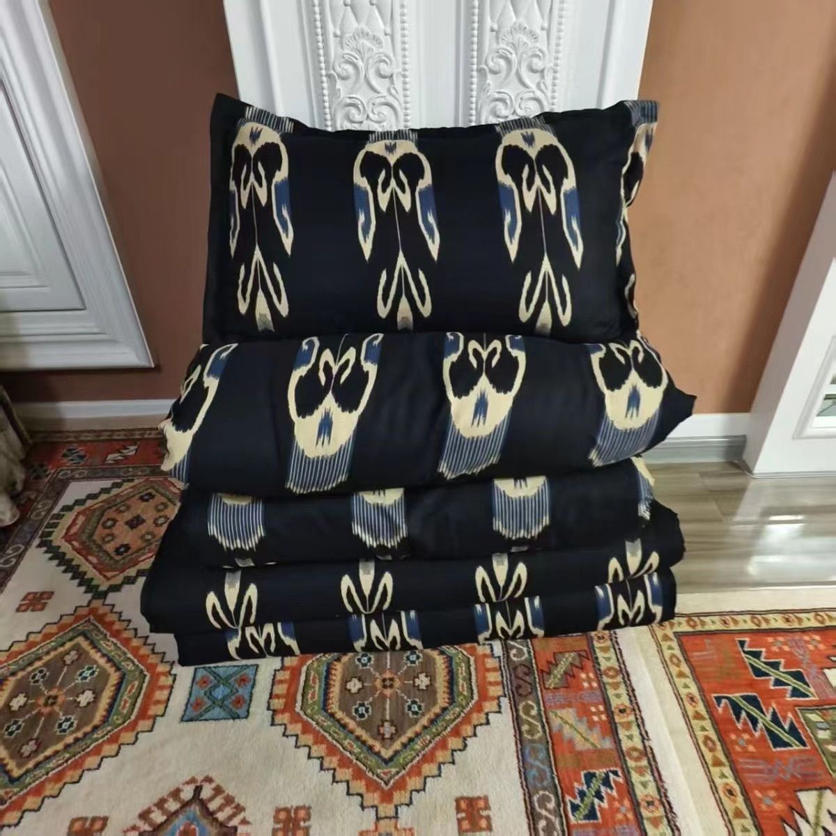 艾特莱斯印花被套床单套不掉色家用学生宿舍床上用品套件