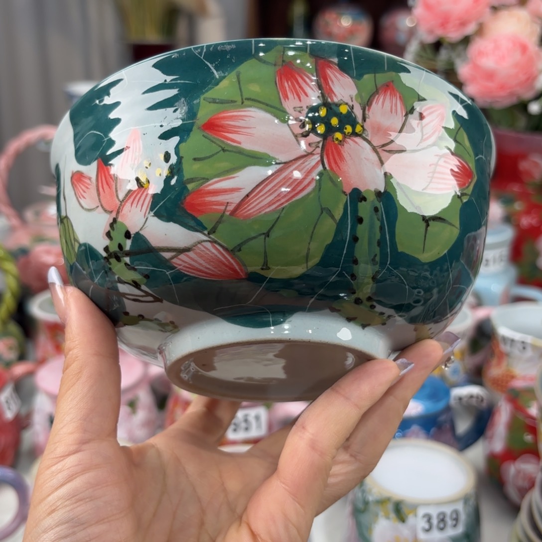 瓷片景德镇手绘高温釉下彩陶瓷茶具