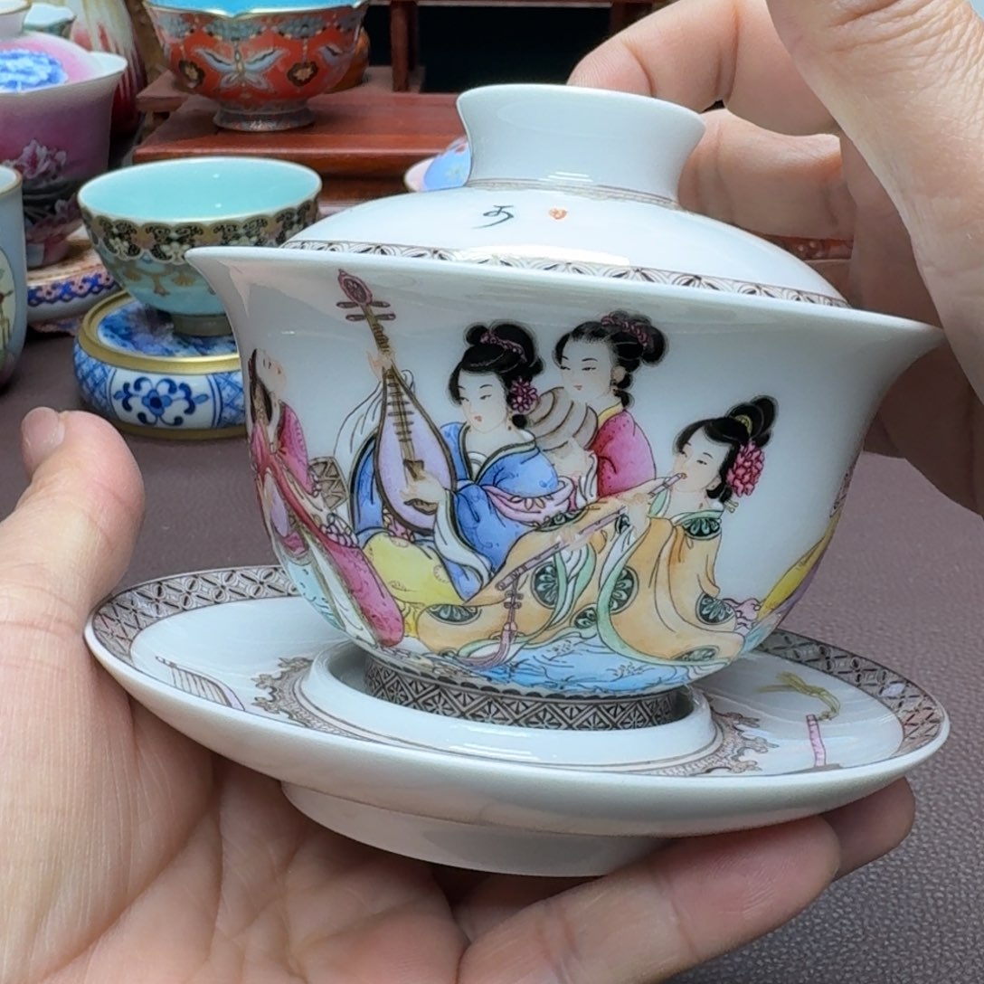 瓷片景德镇仿古手工制作精品展示