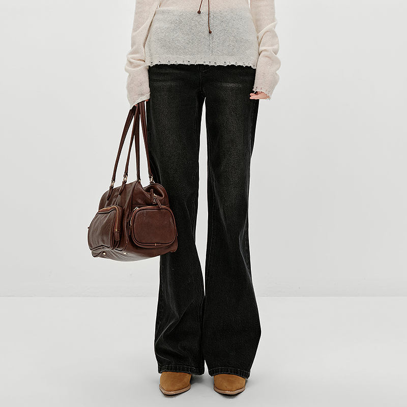 【商场同款】HPLY荷比俪春棉复古直筒微喇牛仔裤HOG10410079-1