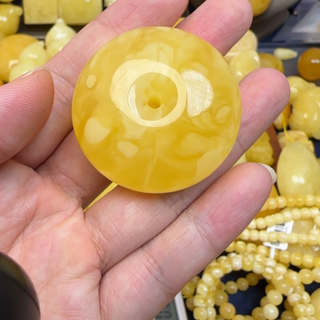 蜜蜡颈饰未镶嵌天然蜜蜡