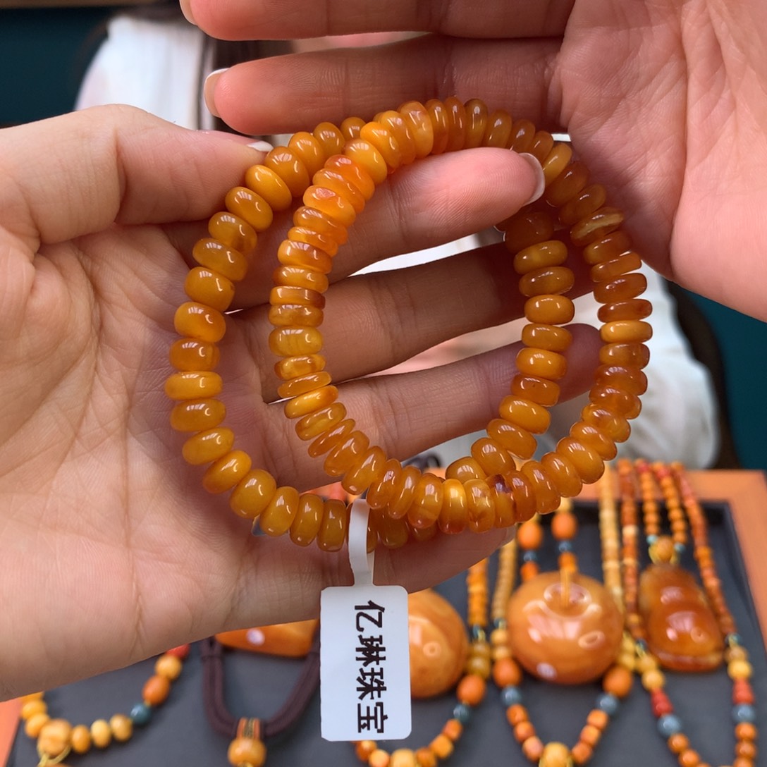 蜜蜡未镶嵌手串多样性发一