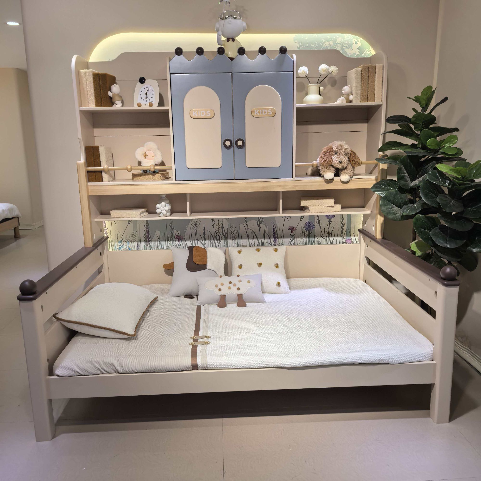 儿童实木床实木衣柜床青少年家具北欧儿童家具