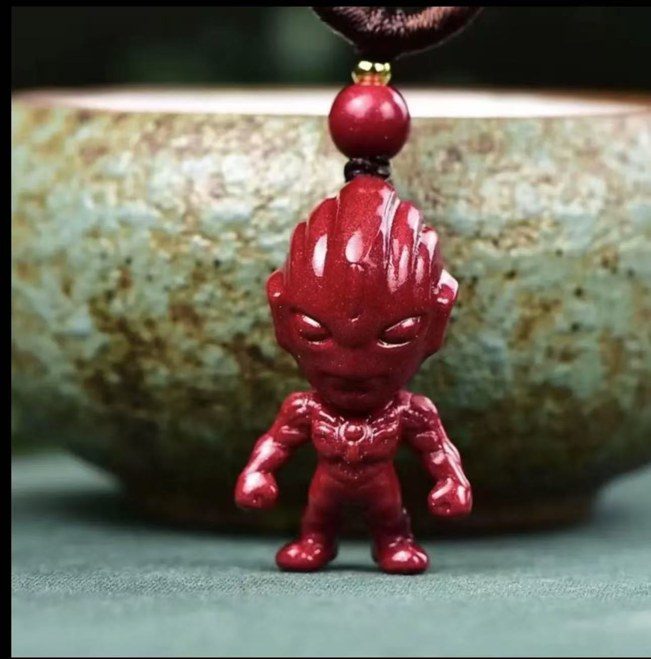 含辰砂工艺品宝宝奥特曼吊坠