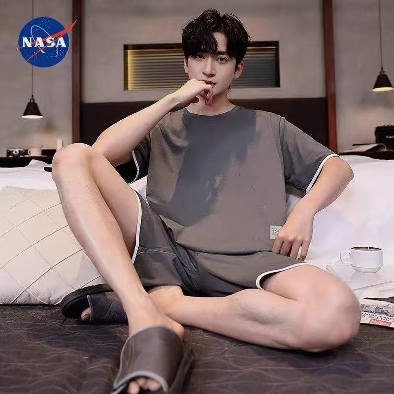 4239男士莫代尔睡衣短袖短裤套装夏季男士睡衣时尚家居服休闲睡衣