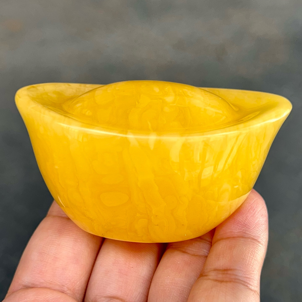 焦皮料满蜡黄花蜡元宝