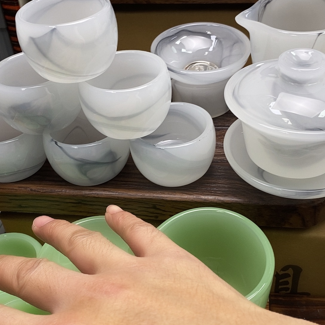 琉璃手工艺品高端琉璃 带主人杯 7个客杯