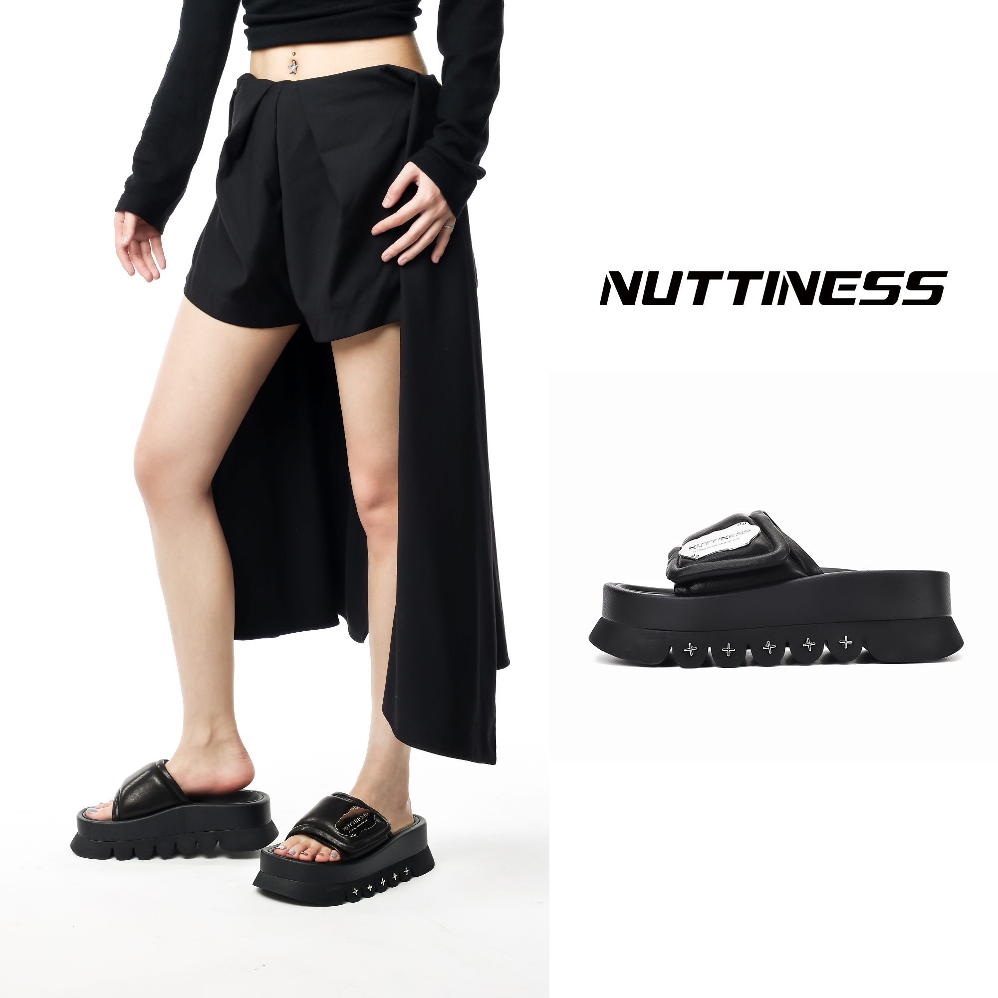 2025真皮厚底女拖鞋休闲百搭夏季厚底防滑拖鞋