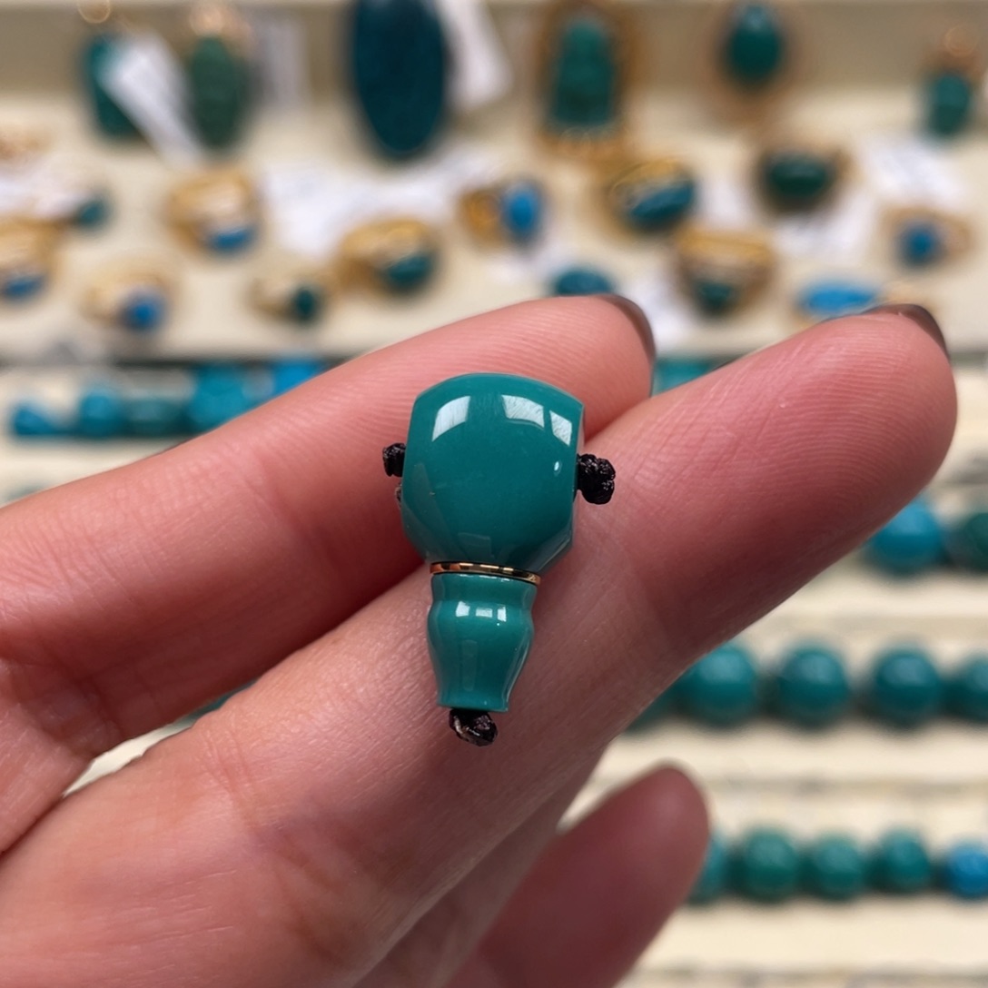 未镶嵌绿松石珠宝奇石三通9.5