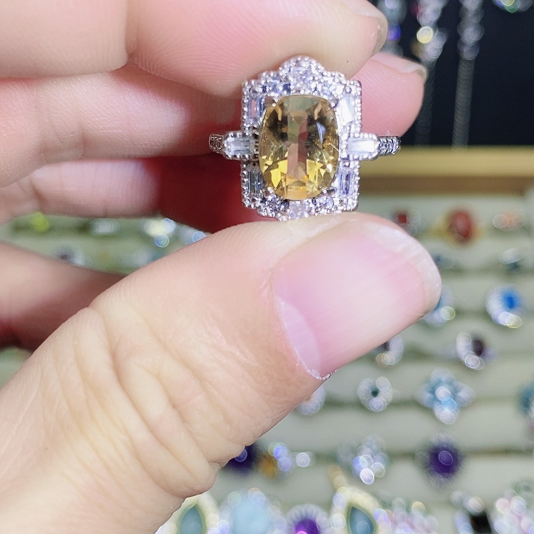 未镶嵌戒指黄晶459