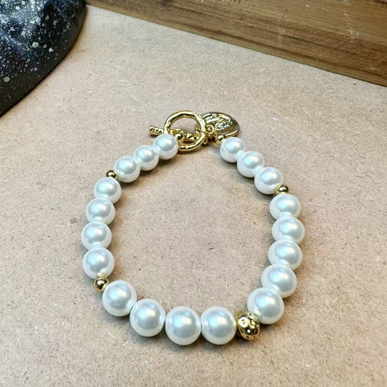 铜合金手链 正品IDENTIFY正圆无暇高强光珠珠OT手链TQ124