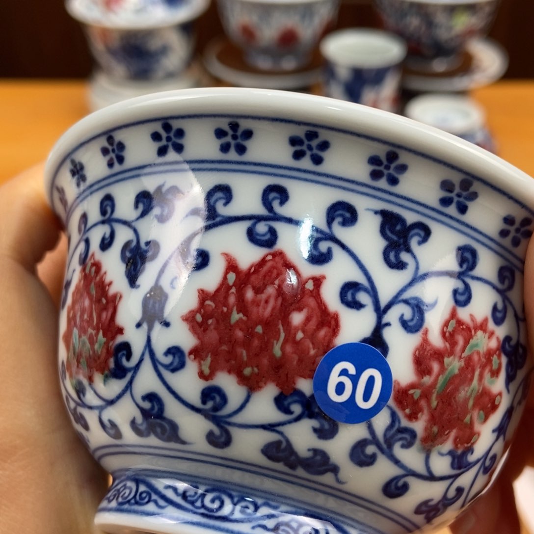 手绘现代茶具非古董