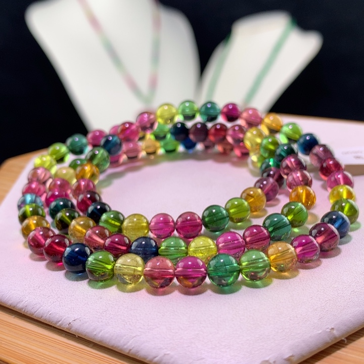 双色碧玺手链未镶嵌