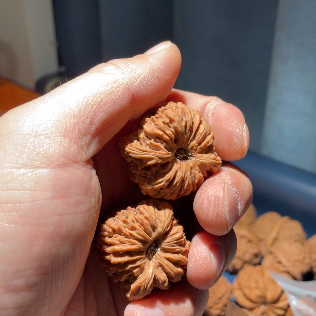 核桃手串/手链云*37凹底南疆石