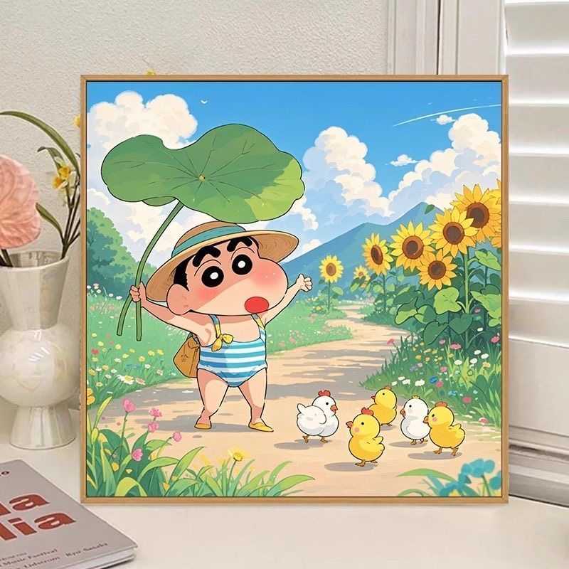 Q22小新风景画卧室温馨可爱装饰挂画