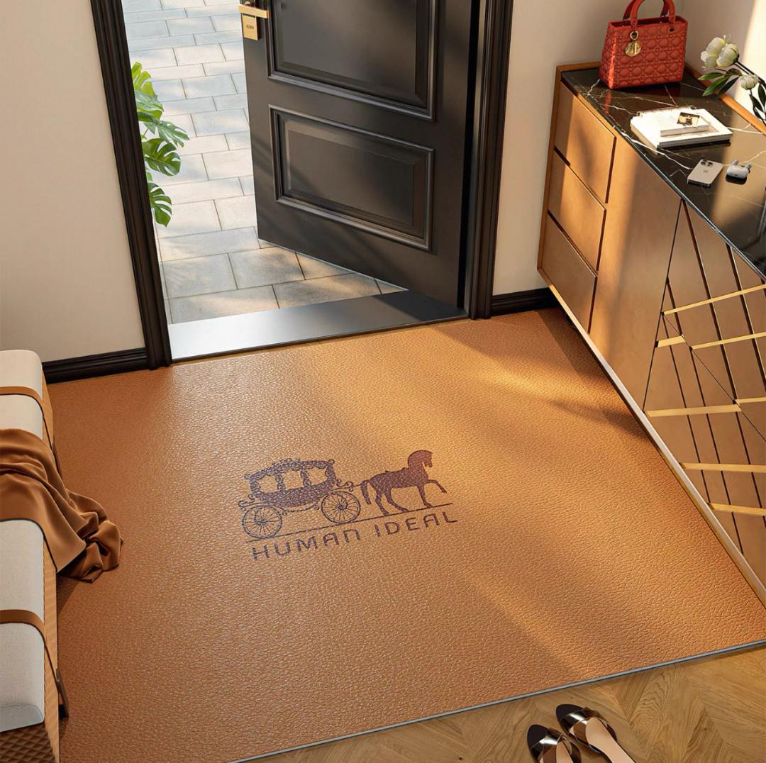 2025新款入户门地垫皮革防污免洗耐脏门口可裁剪脚垫玄关防滑地毯