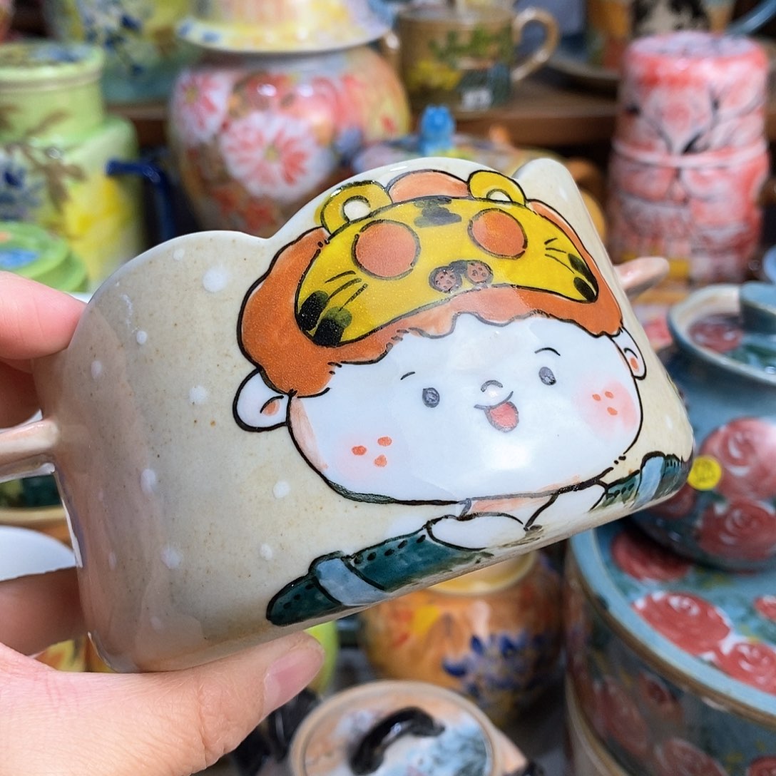 瓷片新年快乐万事如意