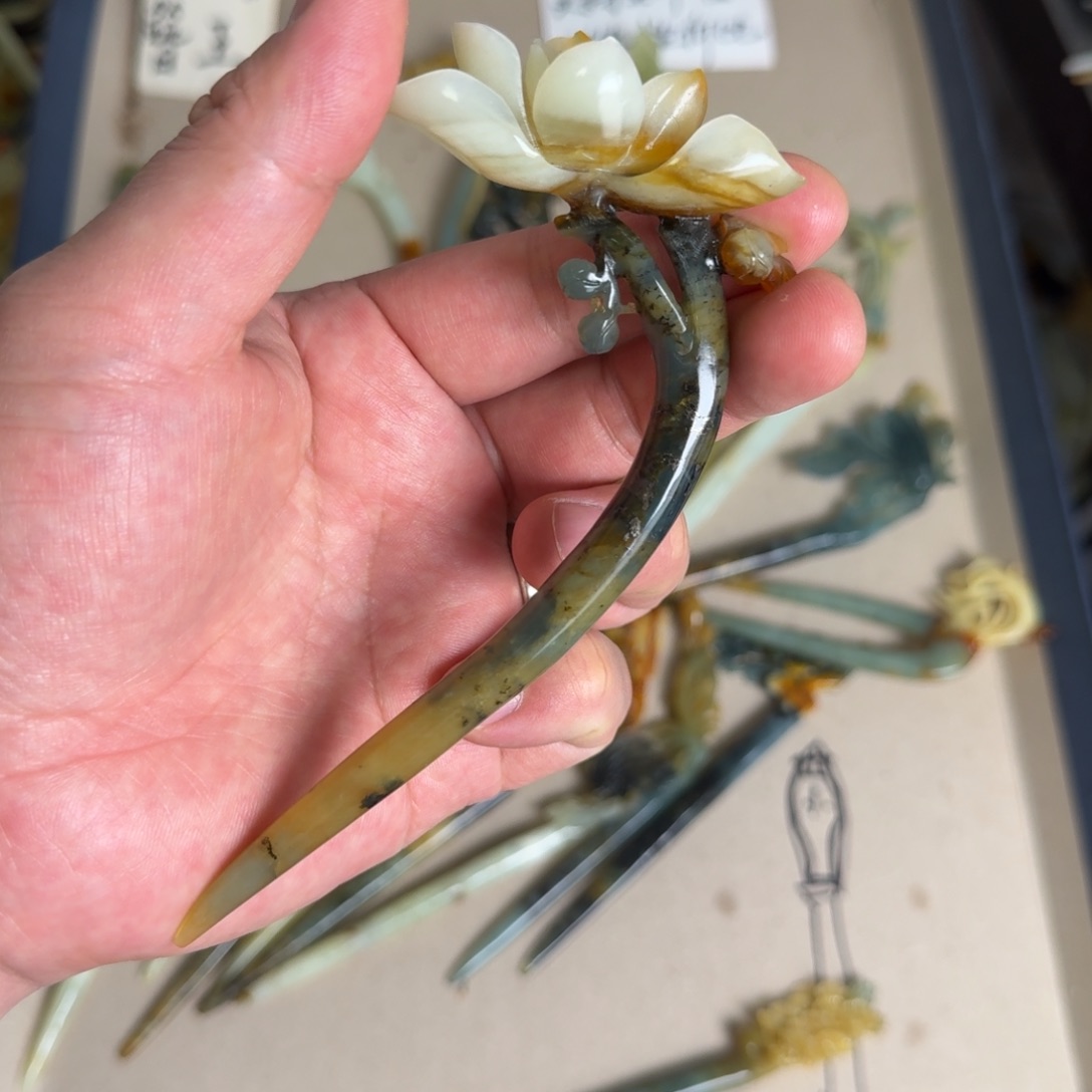 岫玉发簪未镶嵌明君玉簪贼拉好看