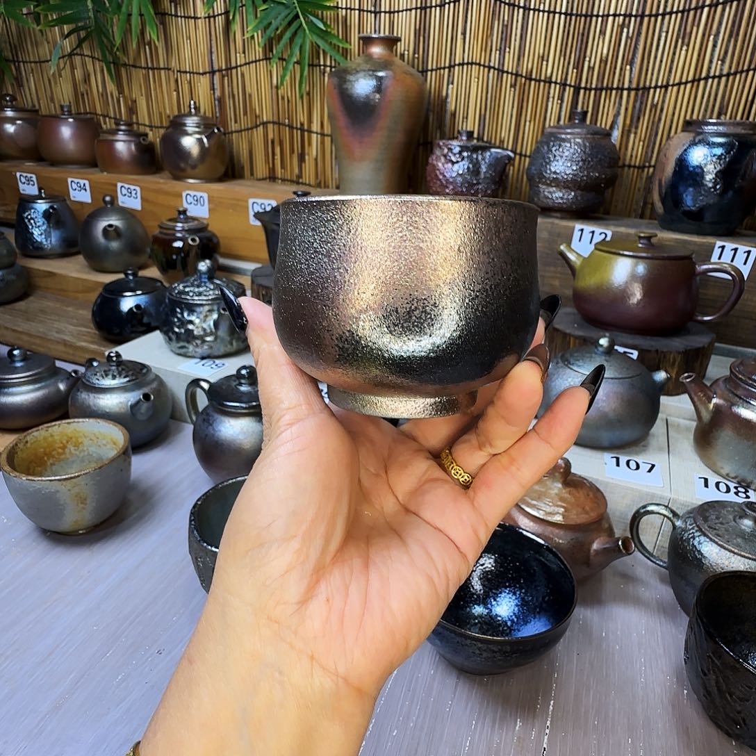 杯马****7建水紫陶柴烧杯170cc