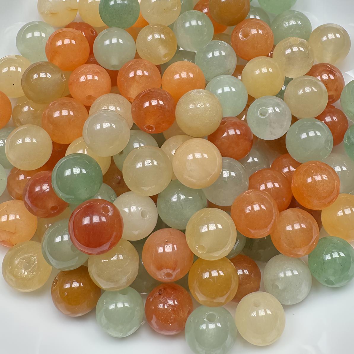 多宝金丝玉圆珠卡8mm 25颗
