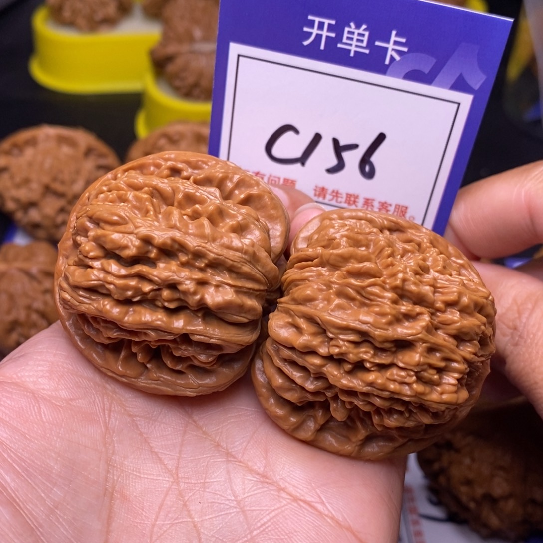 清***。文玩核桃把件43四座楼c156