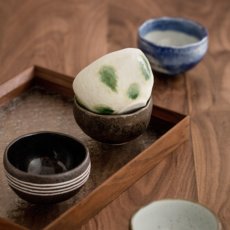 同合【单个装福利】日本进口侘寂圆碗复古手作米饭碗茶碗家用陶瓷碗