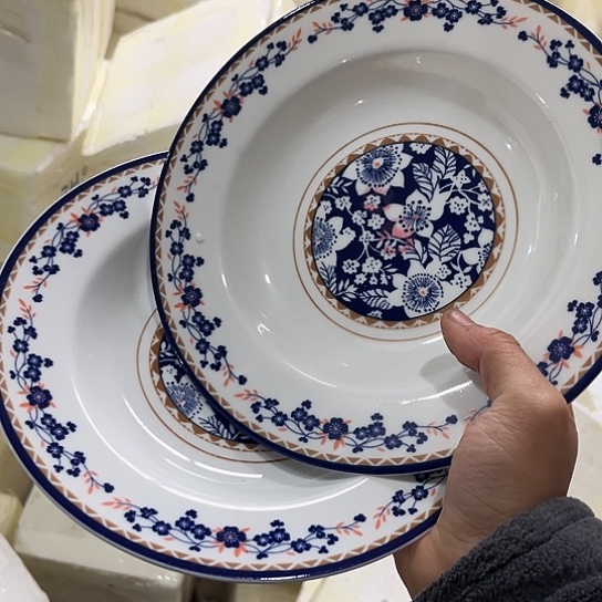 盘8寸深盘两个陶瓷