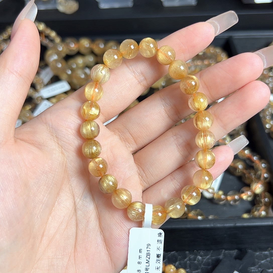 默***水晶手链未镶嵌金发晶手链