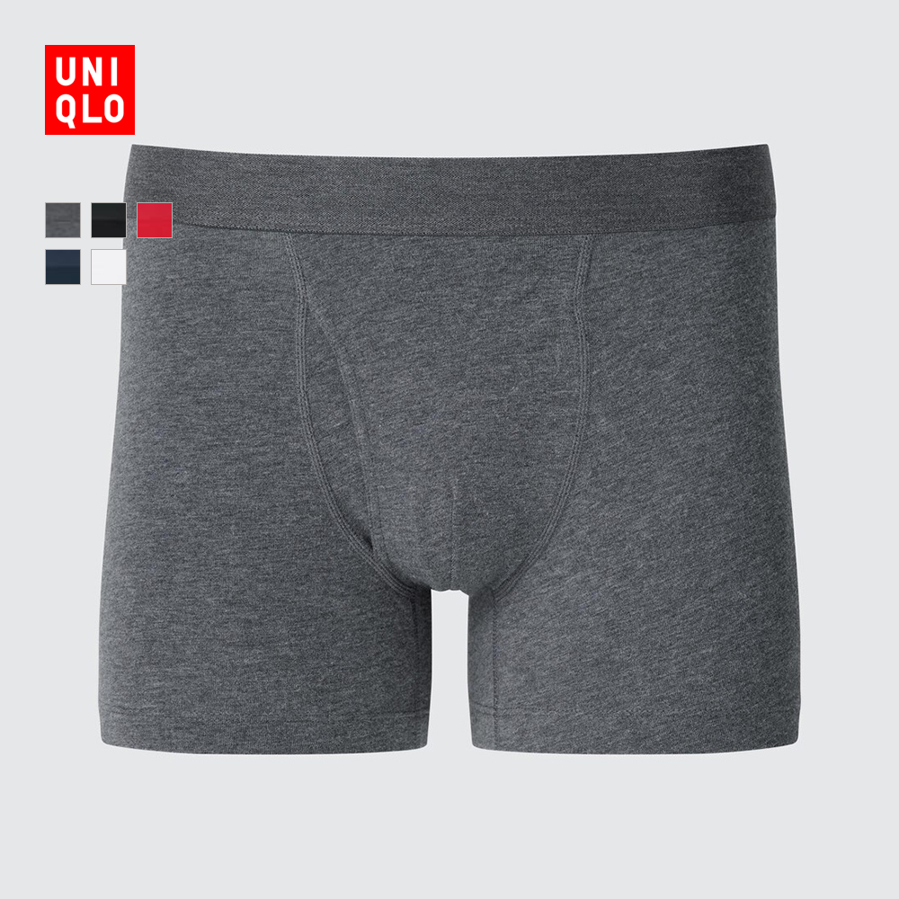 优衣库男装针织短裤/普通腰四角男士内裤25春夏新款474213 479035