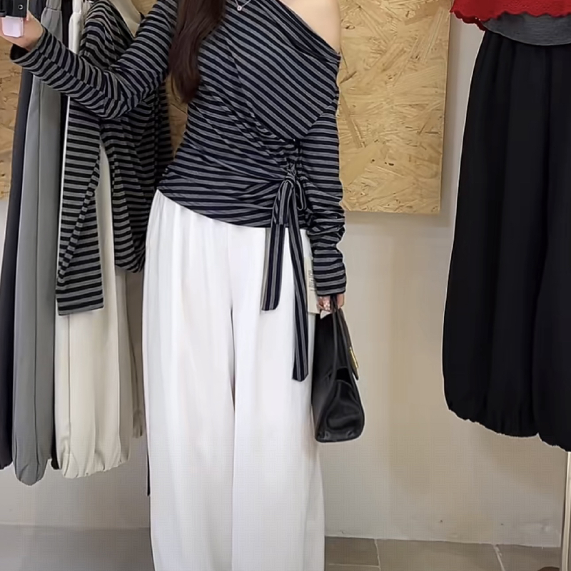 米满满-LEM（5802#）法式修身荡领长袖上衣 kc