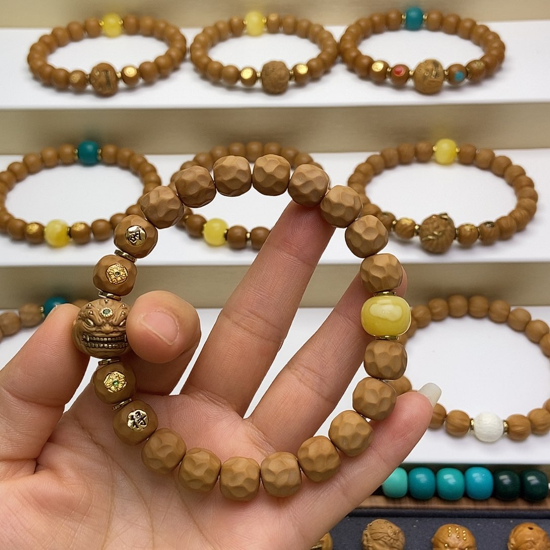 猴头核桃手串猴头核桃手串奶酪无相四标配饰原六目