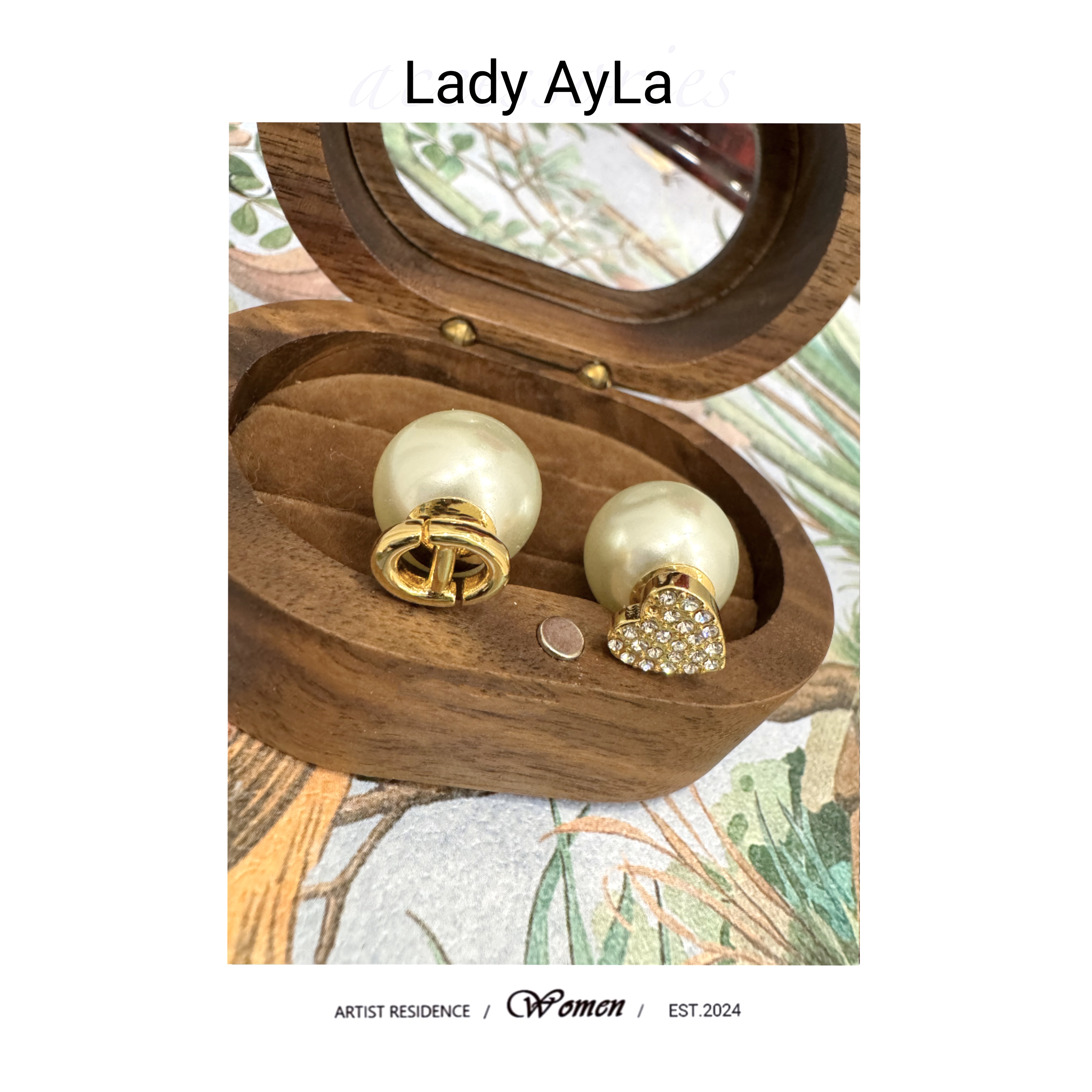 铜合金合成锆石耳饰 24 CD爱心满镶时尚耳钉AL8002