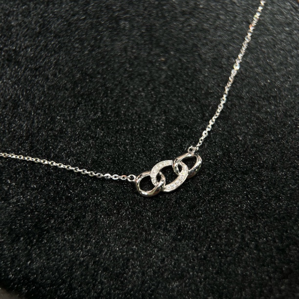 【广潮金钻】金750钻石项链 锁骨链