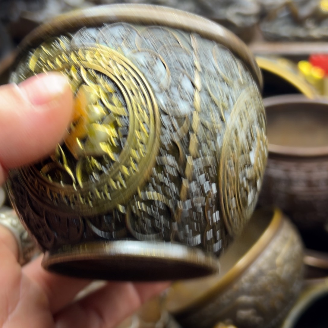 铜摆件欢迎欢迎你