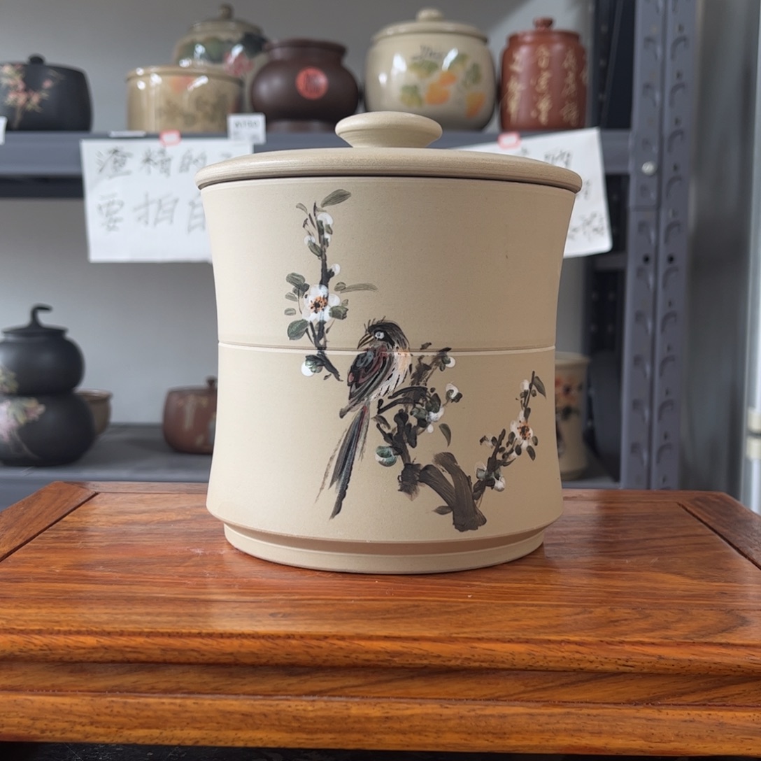 白泥哑光存茶罐醒茶罐400g