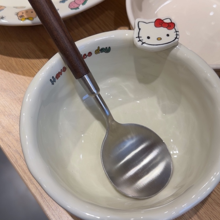 猫咪米饭碗磨砂勺子1