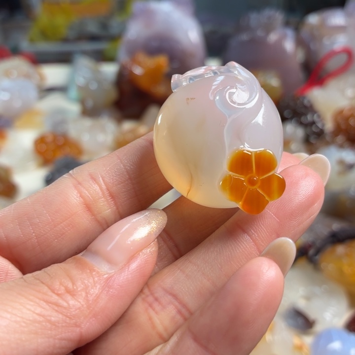 玛瑙/玉髓未镶嵌吊坠(不含链)