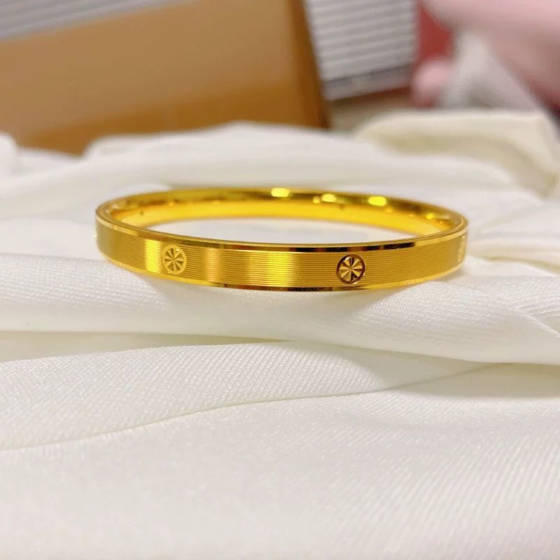 足银手镯 拉丝米字手镯