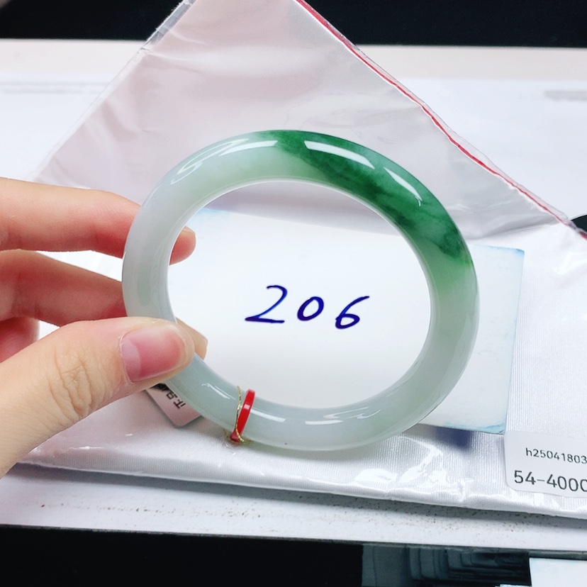 【闪购商品】翡翠手镯（圆镯）未镶嵌缅甸天然a货手镯54