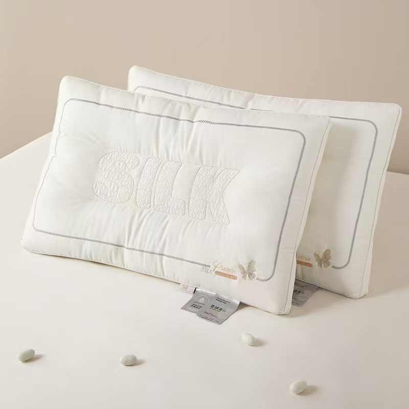 【芯琪天】-〖蚕蛹蛋白枕〗超柔软护颈椎助眠专用枕芯成人儿童趴睡枕