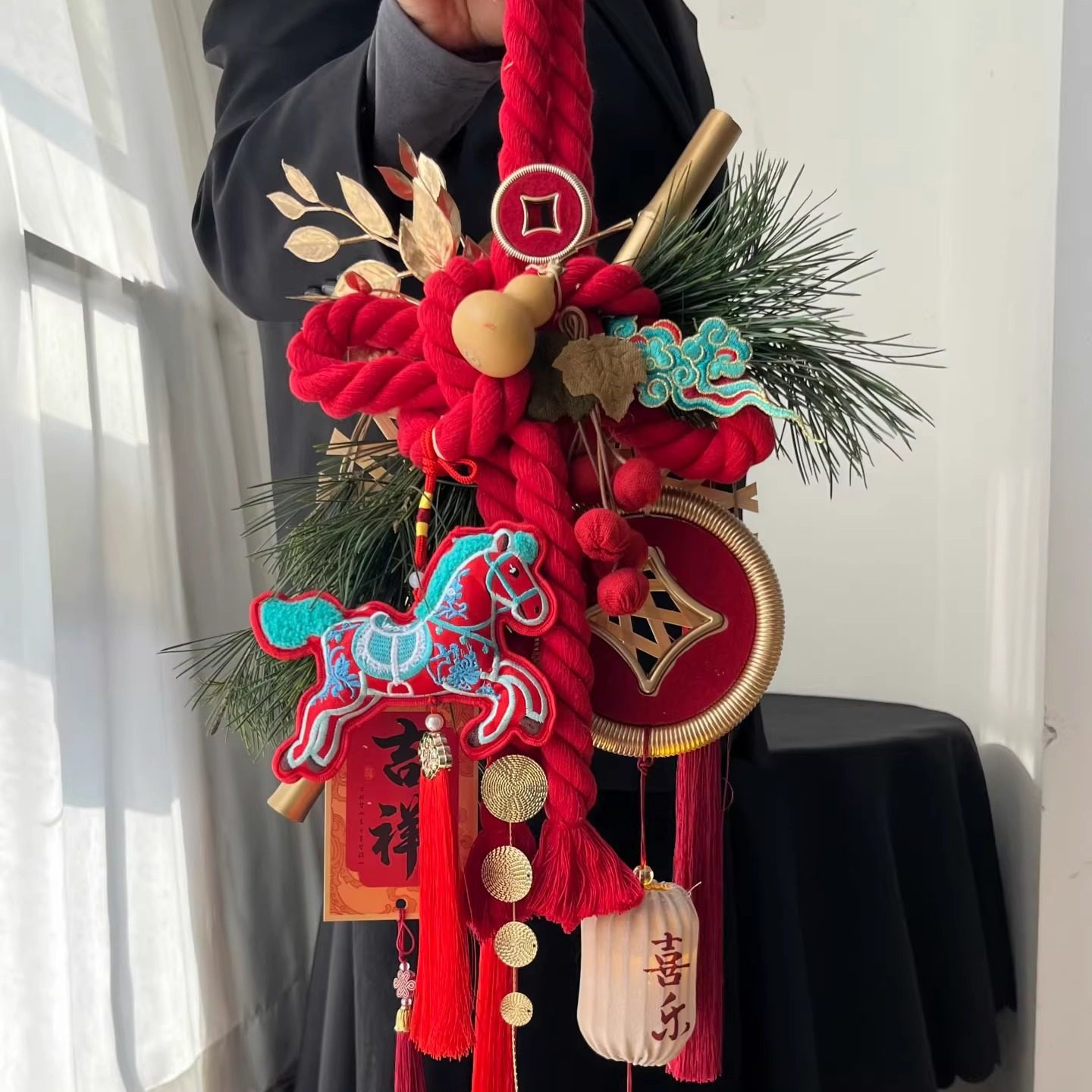 【花喜爱】2026新年成品万字结中国结棉绳挂件装饰手工diy材料