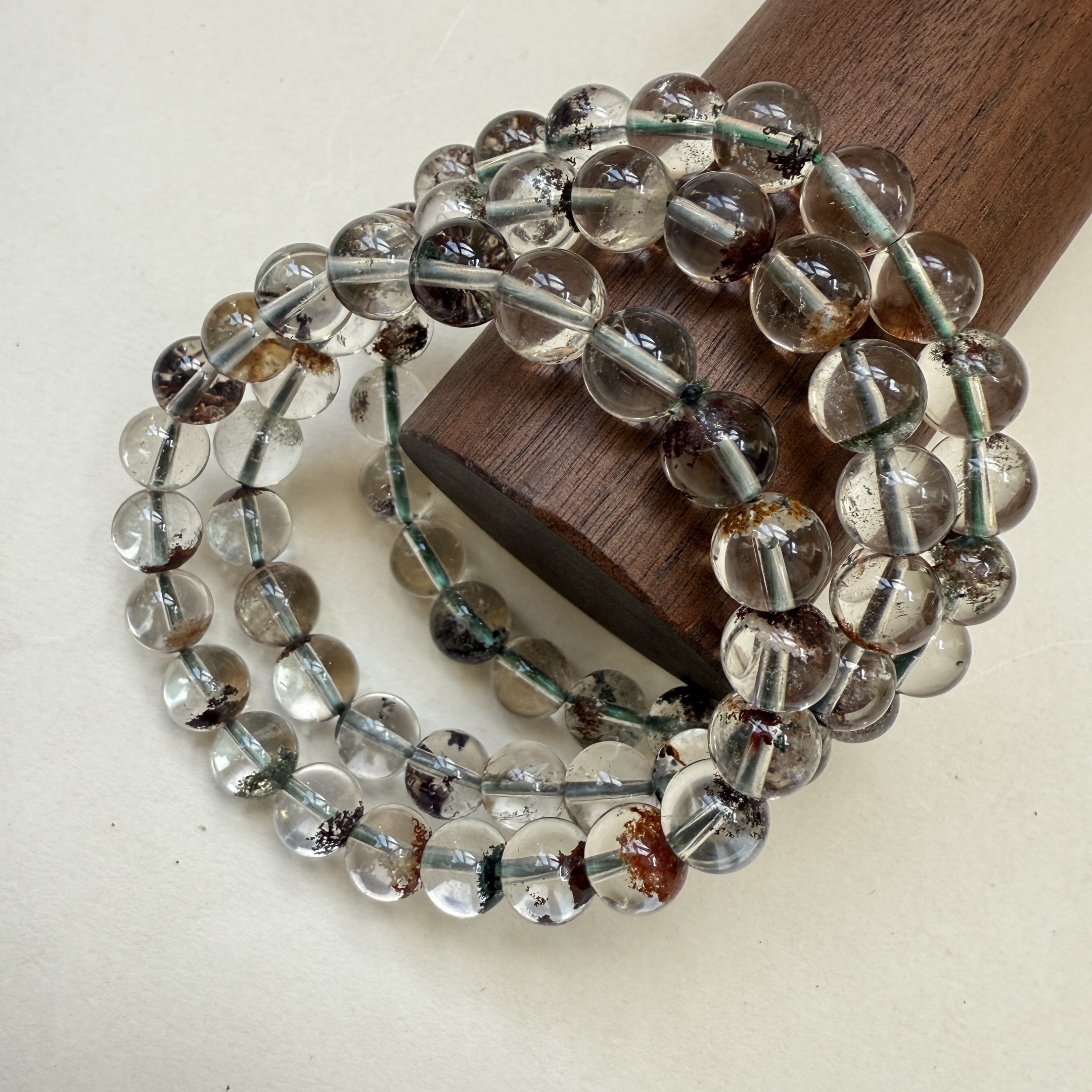 40#【福利款四季幽灵】天然水晶卡7-13mm 微瑕（多样性发一条）